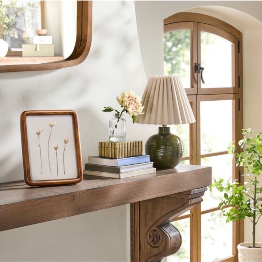 8"x10" Pressed White Flowers Print Framed Wall Art - Hearth & Hand with Magnolia - Picture 2 of 3